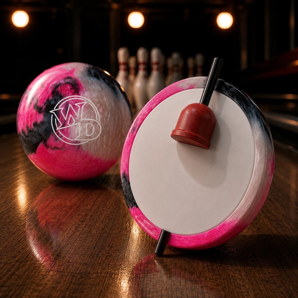 Kula BIAŁA KROPKA DZIKA ORCHIDEA - Bowling Stars