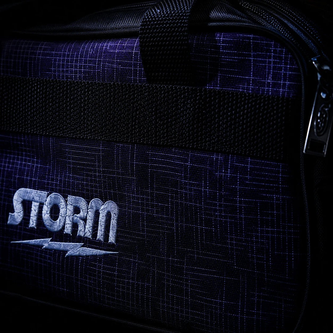 2-BALL TOTE ABSTRACT PRPL/BLACK - Bowling Stars