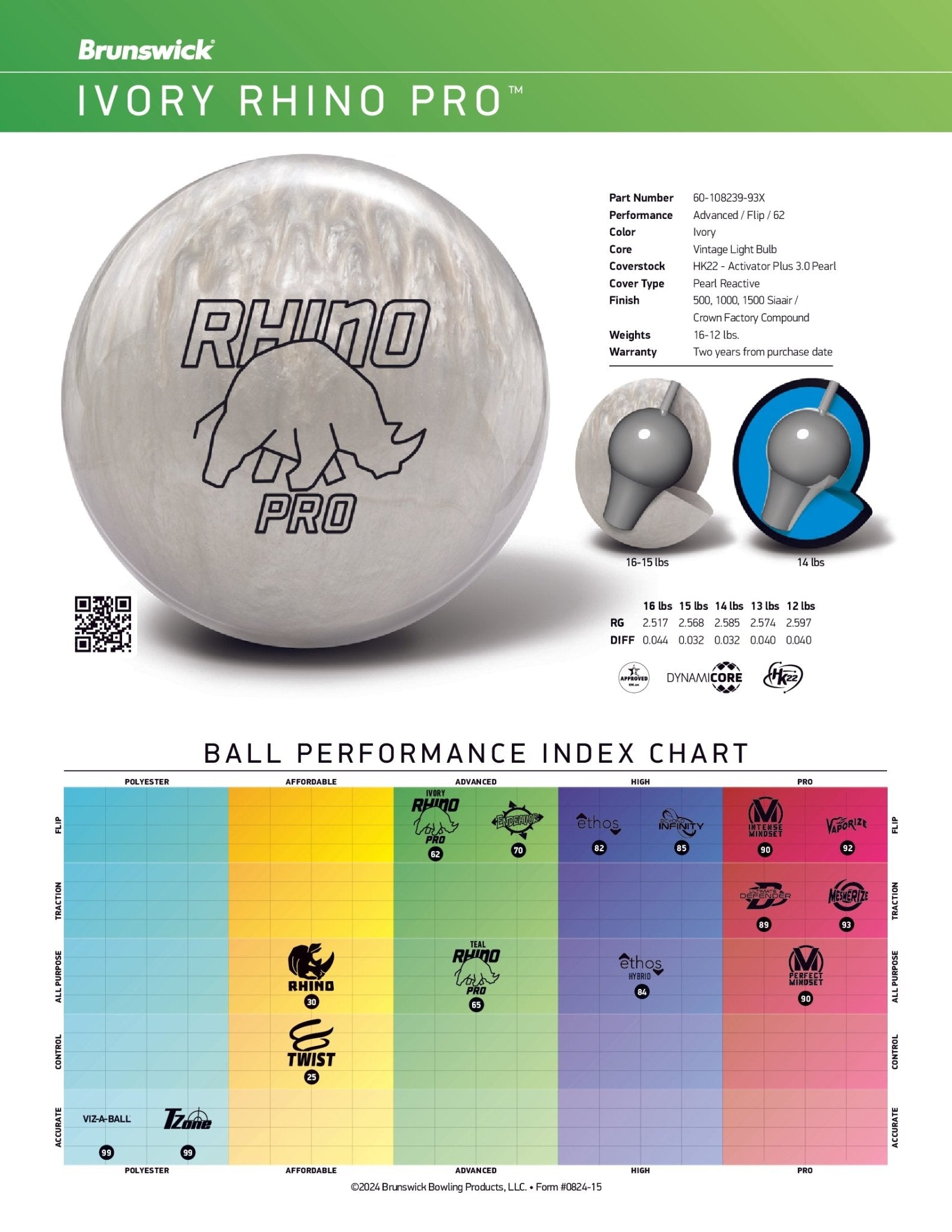 Bal Brunswick Ivory Fusion - Bowling Stars