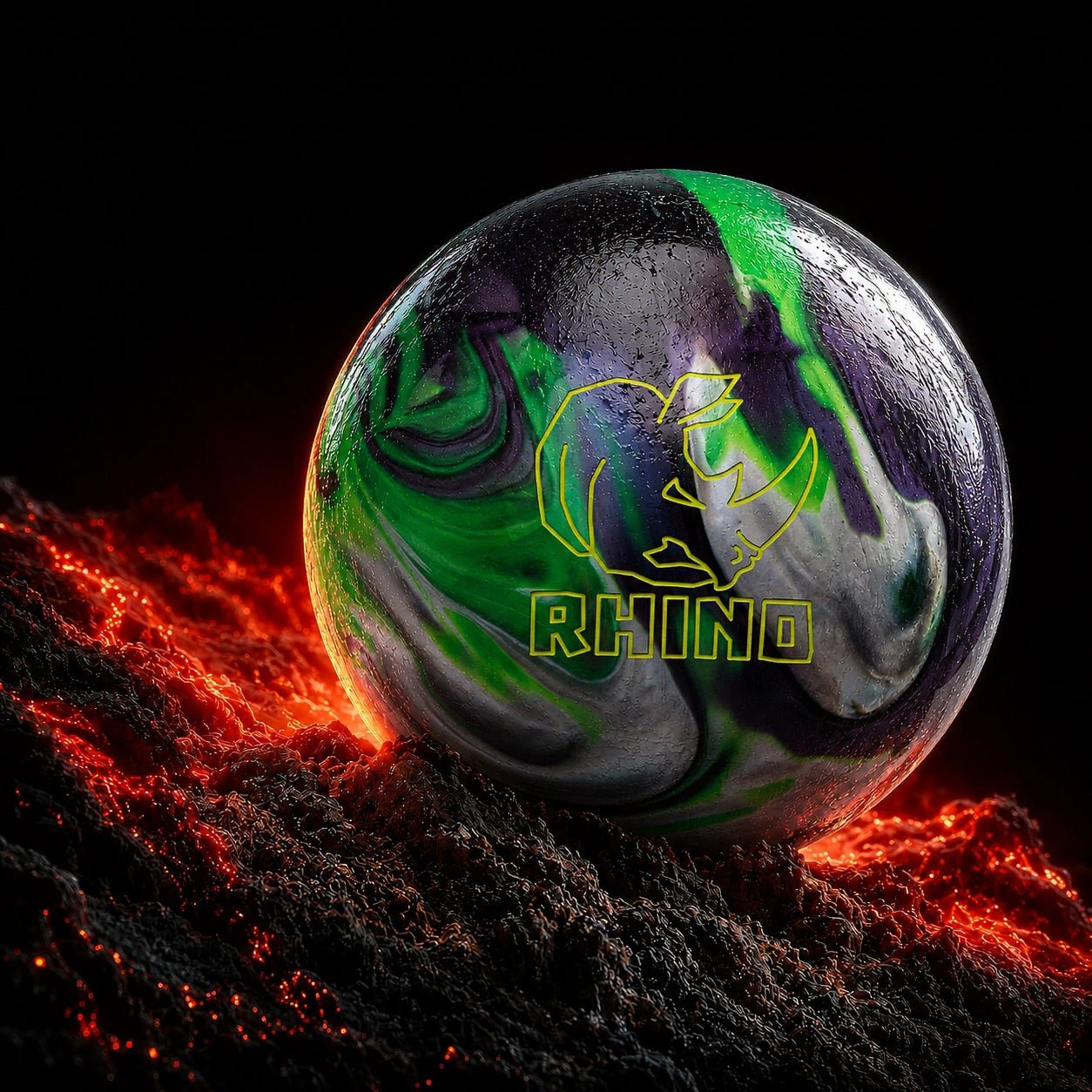 Kula RHINO CARBON/LIME/SREBRNY - Bowling Stars