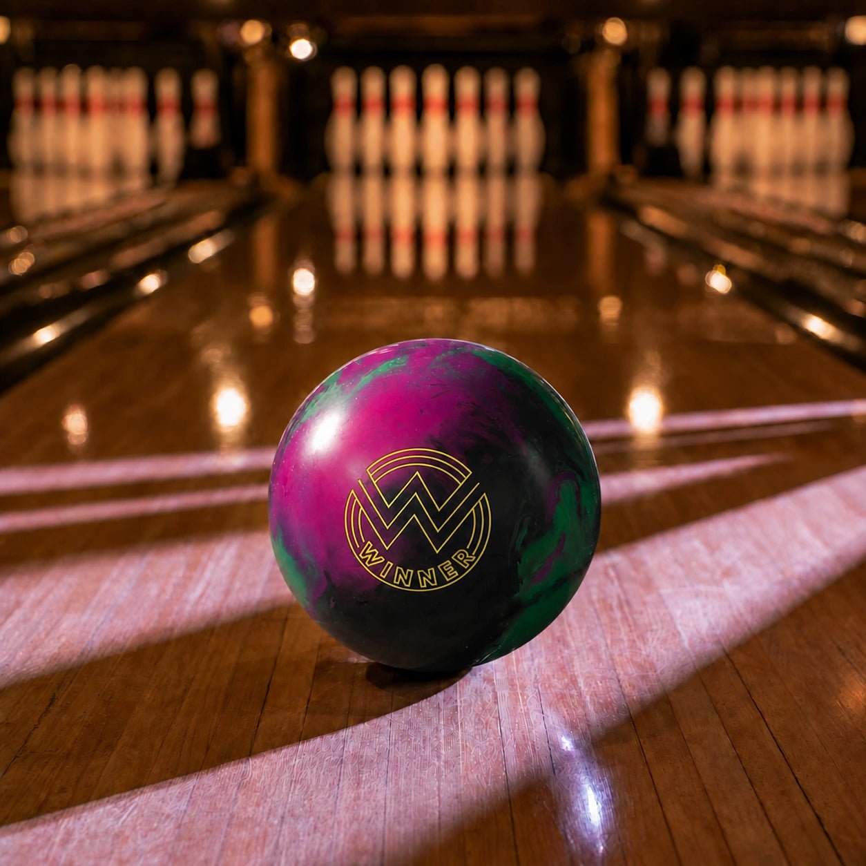 Boule ROTO GRIP WINNER SOLID BLACK/PURPLE/GREEN - Bowling Stars