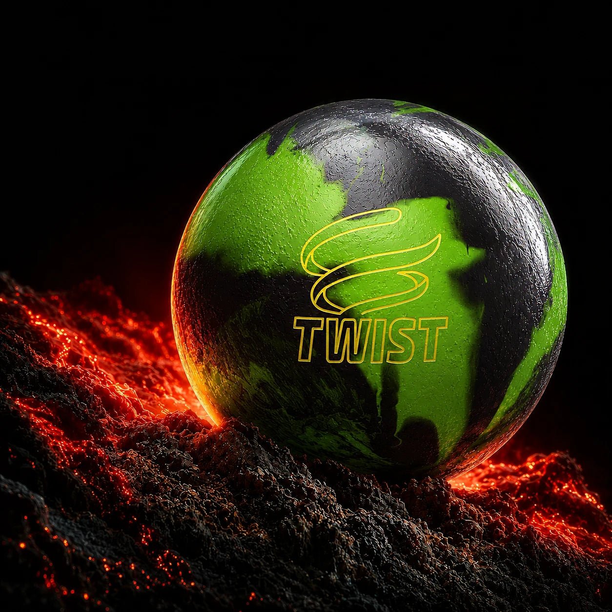 Kula Twist Neon zielono-czarna - Bowling Stars