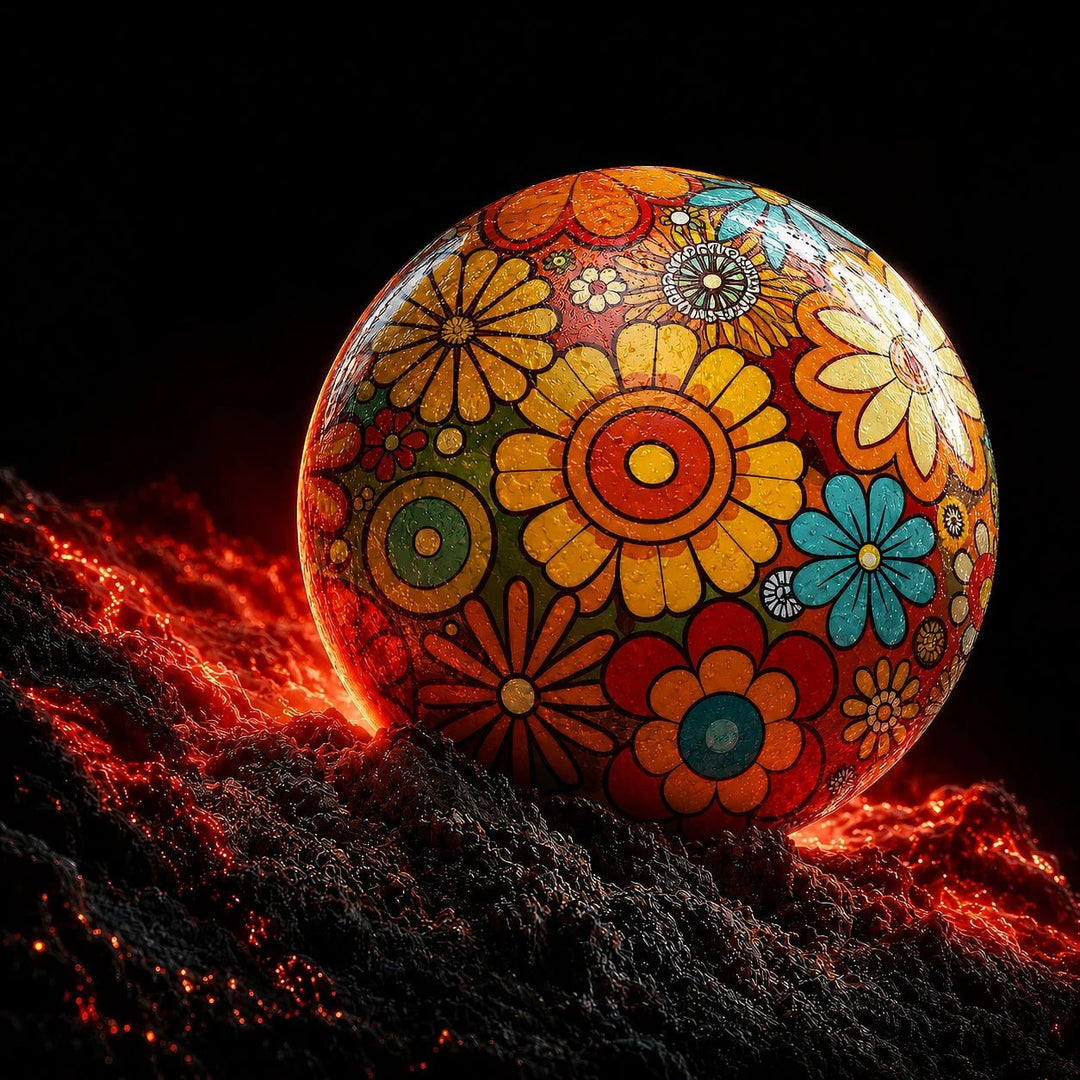 Bal VIZ-A-BALL RETRO FLOWERS - Bowling Stars