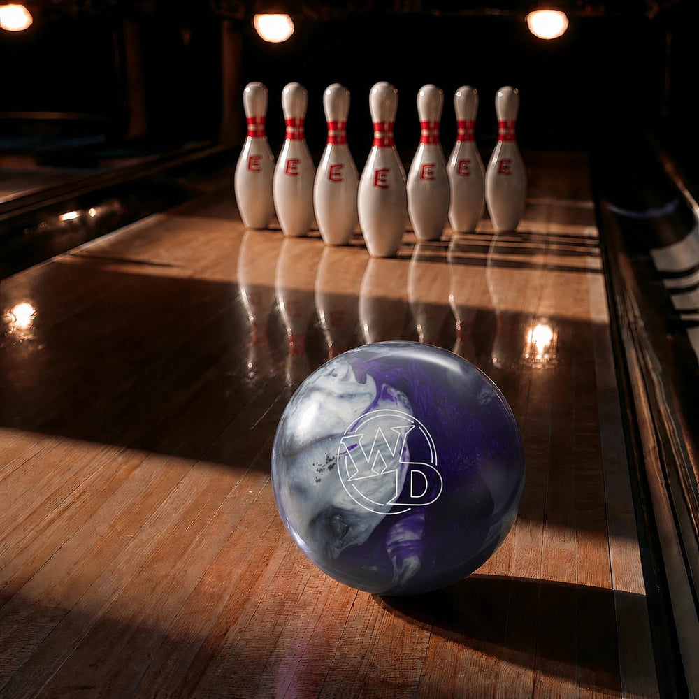 Bal WHITE DOT BLACK/PURPLE/SILVER COLUMBIA - Bowling Stars