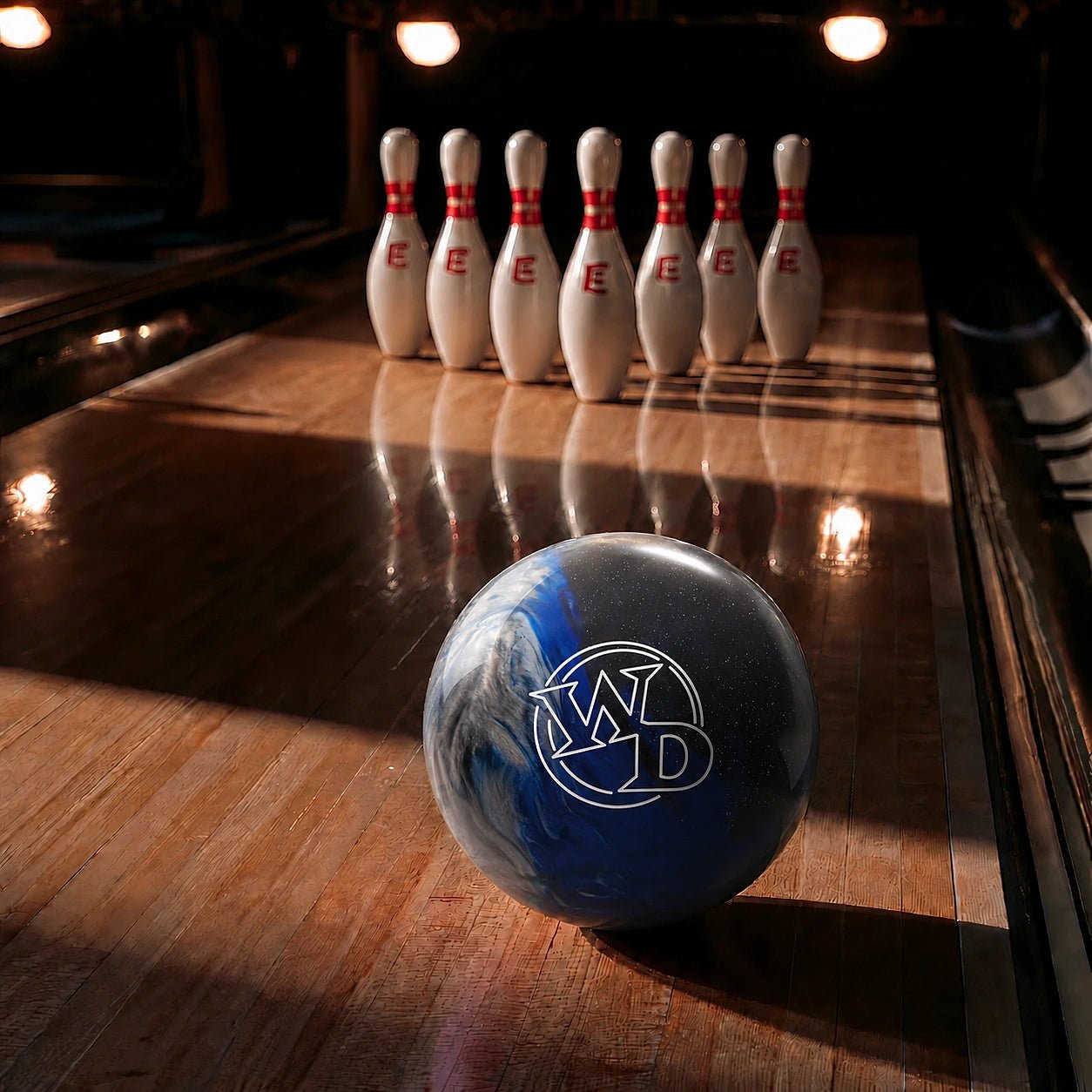 Kula BIAŁY KROPKA NIEBIESKI/CZARNY/SREBRNY COLUMBIA - Bowling Stars