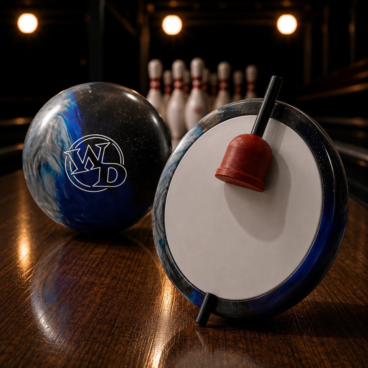 Kula BIAŁY KROPKA NIEBIESKI/CZARNY/SREBRNY COLUMBIA - Bowling Stars