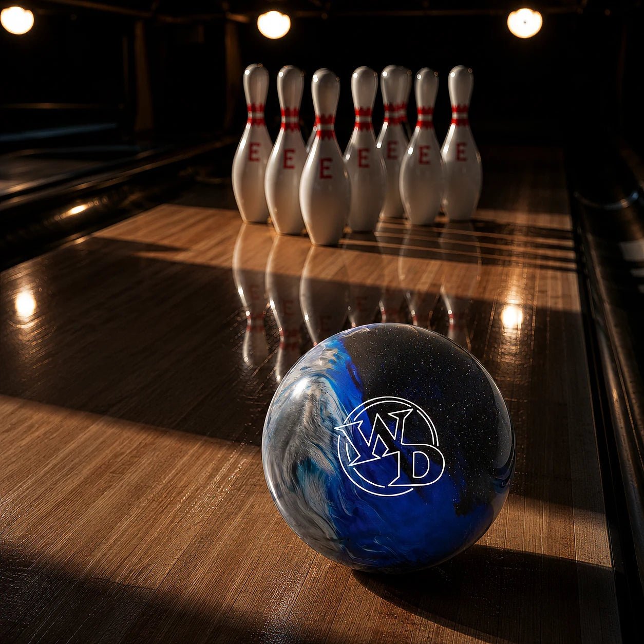 Kula BIAŁY KROPKA NIEBIESKI/CZARNY/SREBRNY COLUMBIA - Bowling Stars