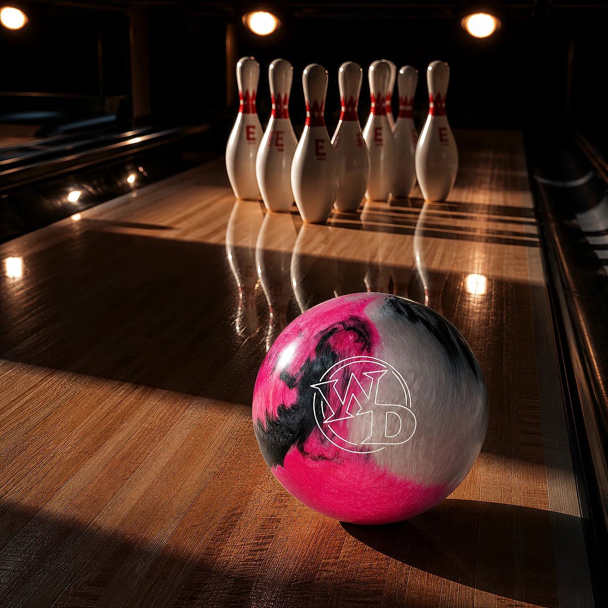 Kula BIAŁA KROPKA DZIKA ORCHIDEA - Bowling Stars