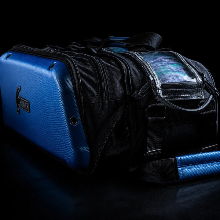 Carbon Shield Velocity Triple Tote Blue - Bowling Stars