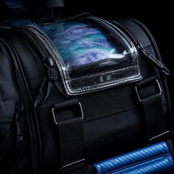 Carbon Shield Velocity Triple Tote Blue - Bowling Stars