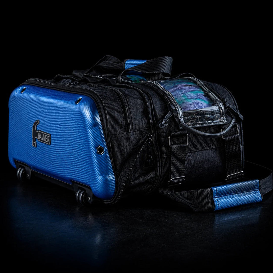Carbon Shield Velocity Triple Tote Blue - Bowling Stars