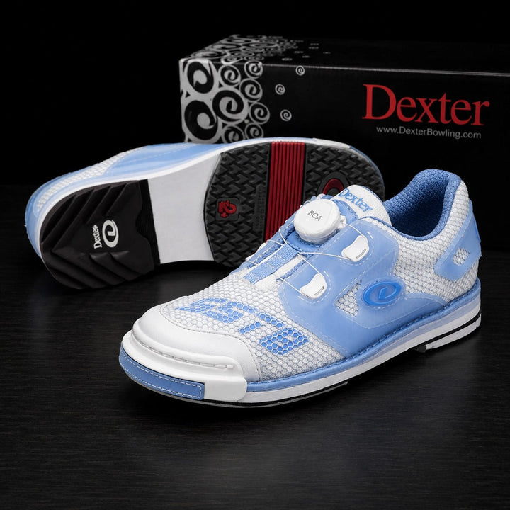 Buty do gry w kręgle Powerstrike sst 8 boa biało-niebieskie - Bowling Stars