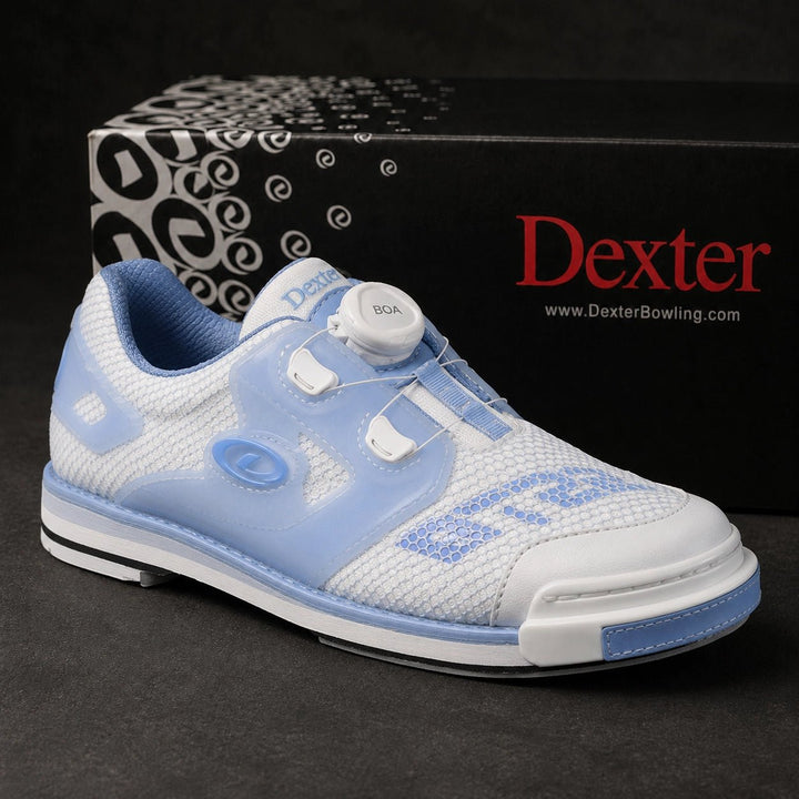 Buty do gry w kręgle Powerstrike sst 8 boa biało-niebieskie - Bowling Stars