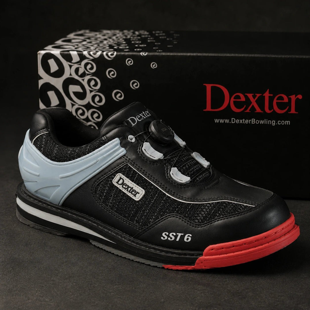 Buty do gry w kręgle Precision Pro 6 Hybrid, czarne/dzianiny - Bowling Stars