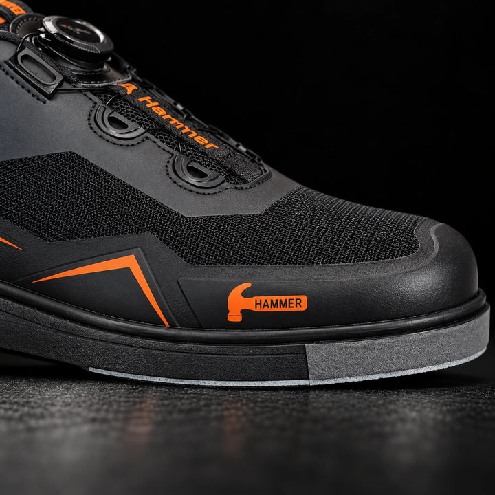 Hammer Vibe noir/orange — détail de la tranche de semelle