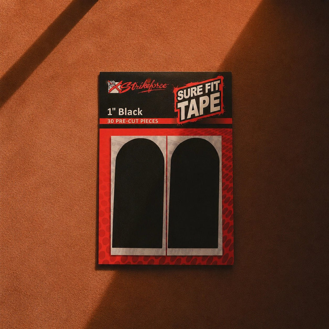 KR SURE FIT TAPE (30 ST) - ZWART 1/2" (DOZEN) - Bowling Stars