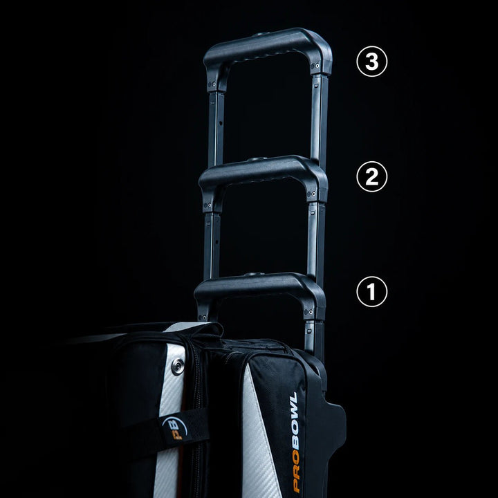 PROBOWL DELUXE 2-BALL ROLLER BLACK/CARBON WHITE - Bowling Stars