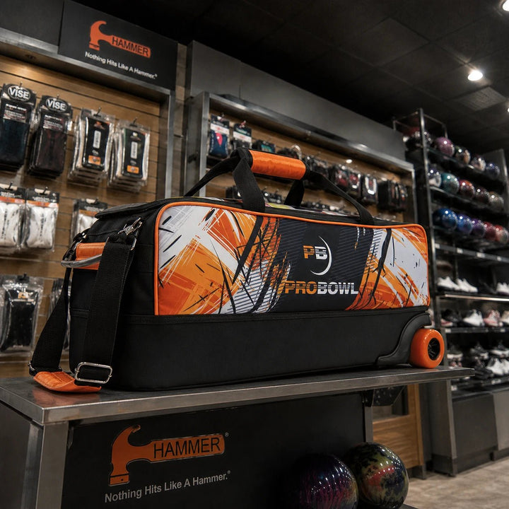 PROBOWL DYE-SUB 3-BALL TOTE ORANGE - Bowling Stars