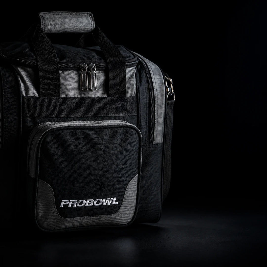 PROBOWL SINGLE BAG DELUXE BLACK/SILVER - Bowling Stars