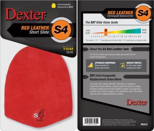 Dexter S4-zool in rood leer - Short Glide, maat XL - Bowling Stars