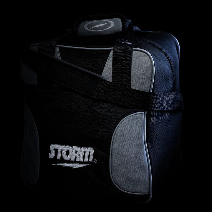 STORM 1-BALL SOLO TOTE BLACK/SILVER - Bowling Stars